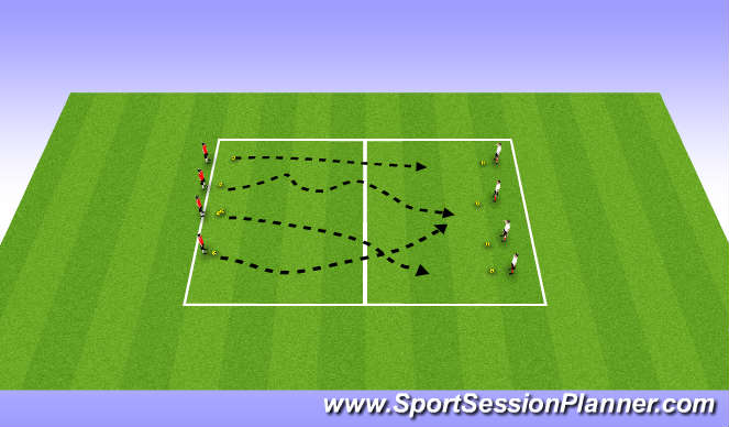 Football/Soccer Session Plan Drill (Colour): Ball War