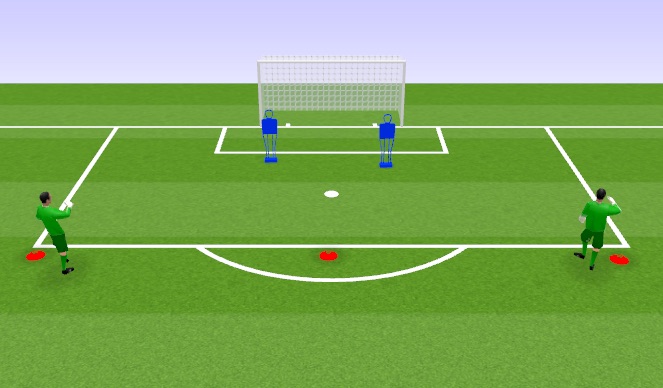 Football/Soccer Session Plan Drill (Colour): Volley to scoop 