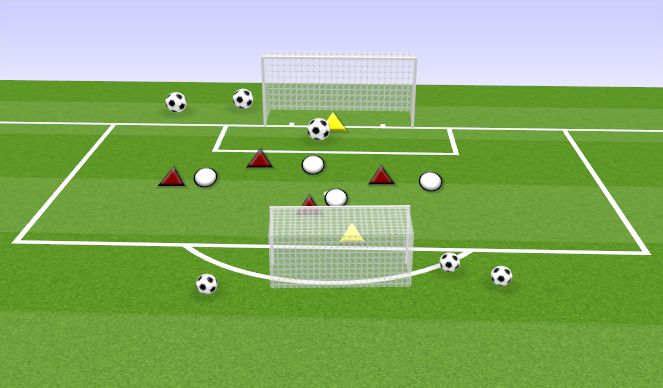 Football/Soccer Session Plan Drill (Colour): 4V4 LIGHTNING