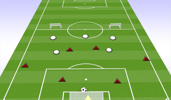 Football/Soccer Session Plan Drill (Colour): 6v5