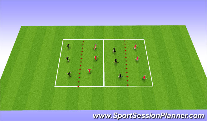 Football/Soccer Session Plan Drill (Colour): Blocking passes