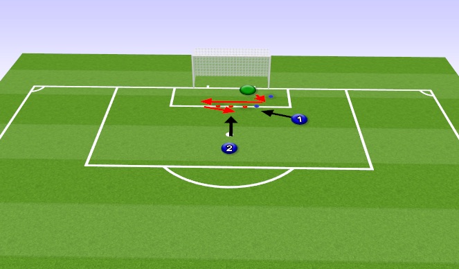 Football/Soccer Session Plan Drill (Colour): Diving Warmup - dive, lateral, service 