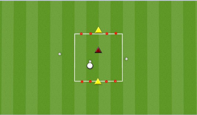 Football/Soccer Session Plan Drill (Colour): 1v1+2