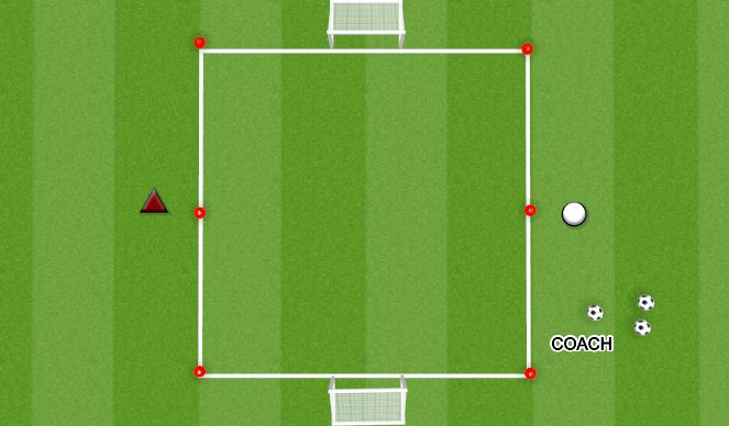 Football/Soccer Session Plan Drill (Colour): 1V1 AROUND CONE AND BACK