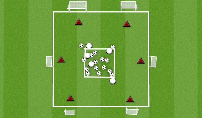 Football/Soccer Session Plan Drill (Colour): 1V1 ATTACK