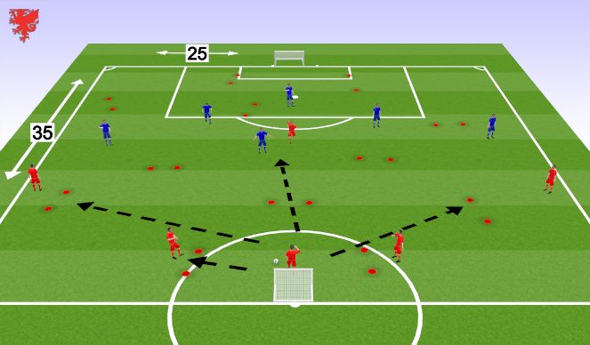 Football/Soccer Session Plan Drill (Colour): SSG