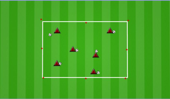 Football/Soccer Session Plan Drill (Colour): GRID DRIBBLE