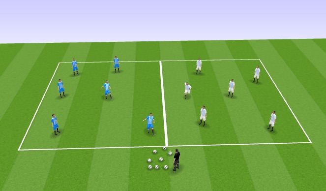 Football/Soccer Session Plan Drill (Colour): Warm-Up Possession