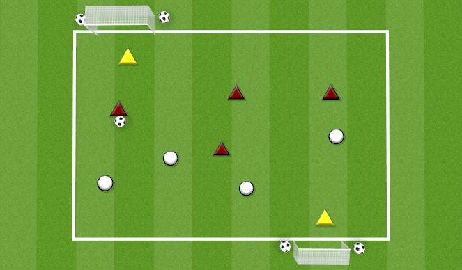 Football/Soccer Session Plan Drill (Colour): CROSSING OFFSET GOALS