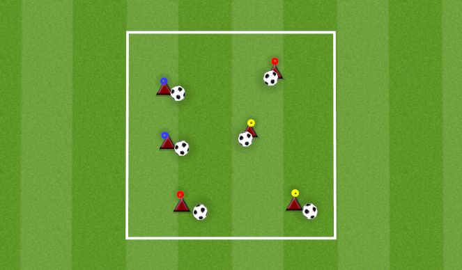 Football/Soccer Session Plan Drill (Colour): WITH BALL