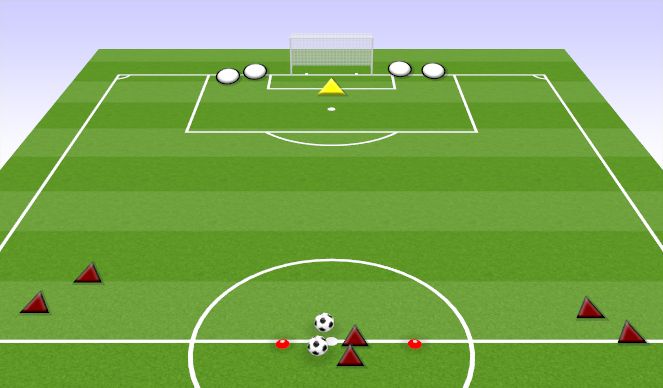 Football/Soccer Session Plan Drill (Colour): 3V2 OVERLAP