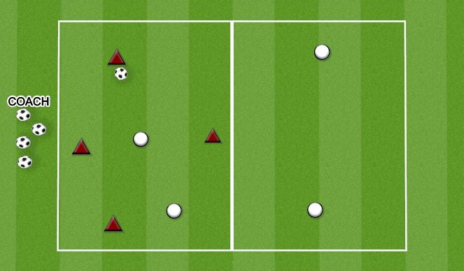 Football/Soccer Session Plan Drill (Colour): RONDO 4V2+2 