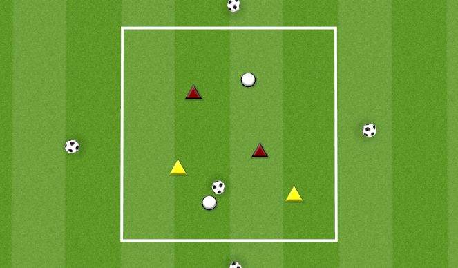 Football/Soccer Session Plan Drill (Colour): 2V2+2