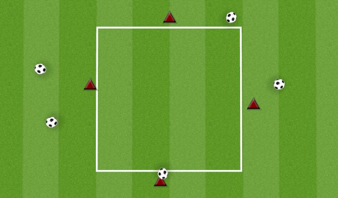 Football/Soccer Session Plan Drill (Colour): RONDO 4V0