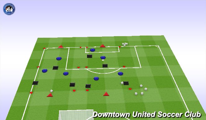 Football/Soccer Session Plan Drill (Colour): Positional Play: 4v4+2