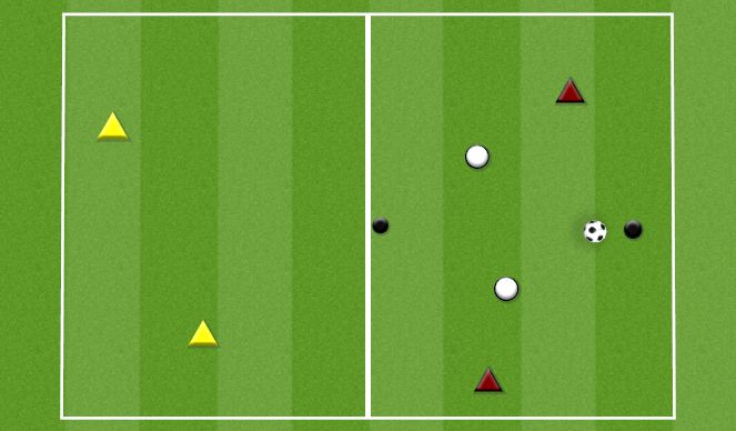 Football/Soccer Session Plan Drill (Colour): POSSESSION 4V2+2