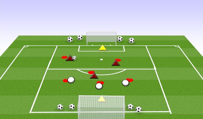 Football/Soccer Session Plan Drill (Colour): DROP THE CONE