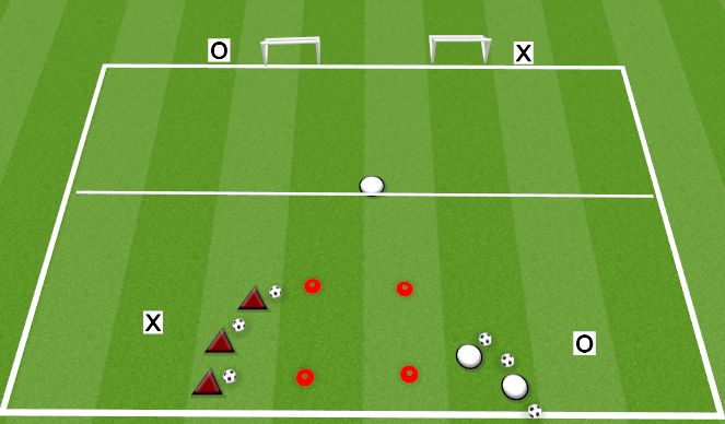 Football/Soccer Session Plan Drill (Colour): SCORE ON DIAGONALGOAL