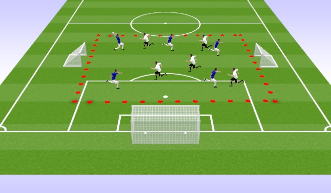 Football/Soccer Session Plan Drill (Colour): Arrival Activity - Handball