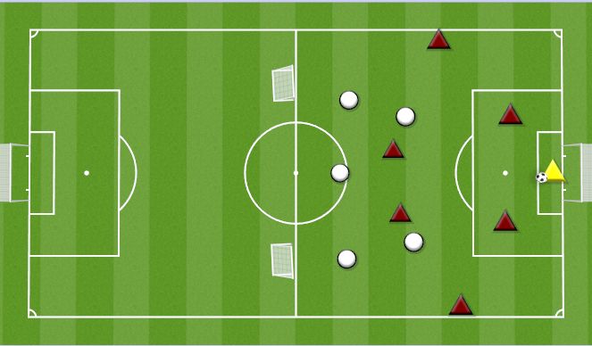 Football/Soccer Session Plan Drill (Colour): 6v5