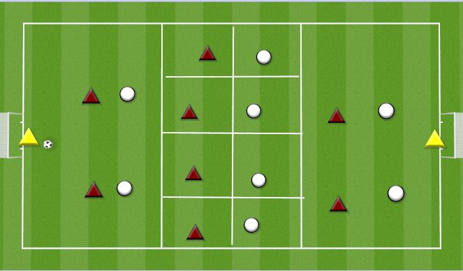 Football/Soccer Session Plan Drill (Colour): BREAKING THRU THE LINES AC MILAN