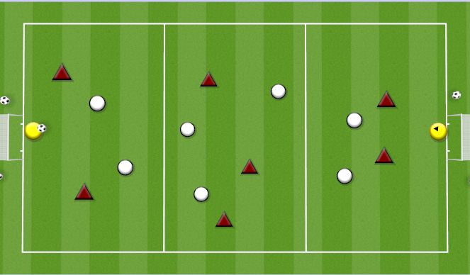 Football/Soccer Session Plan Drill (Colour): PLAYING THRU LINES