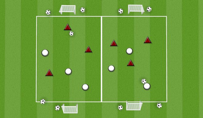 Football/Soccer Session Plan Drill (Colour): SIDE BY SIDE GAME