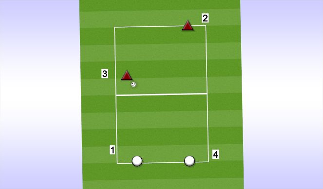 Football/Soccer Session Plan Drill (Colour): DEFENDING IN PAIRS (ADLARD)