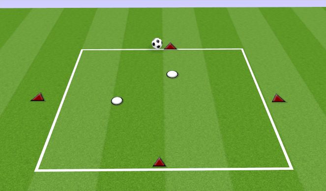 Football/Soccer Session Plan Drill (Colour): 4V2 WIN THREE