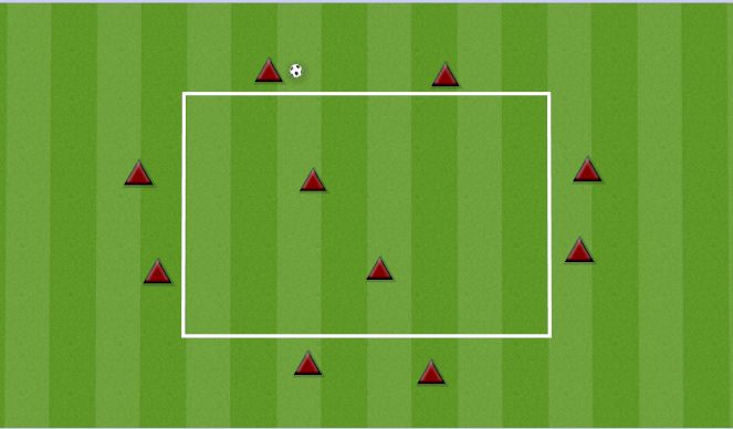 Football/Soccer Session Plan Drill (Colour): POSSESSION 8V2