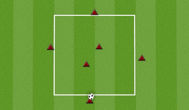 Football/Soccer Session Plan Drill (Colour): RONDO 4V2