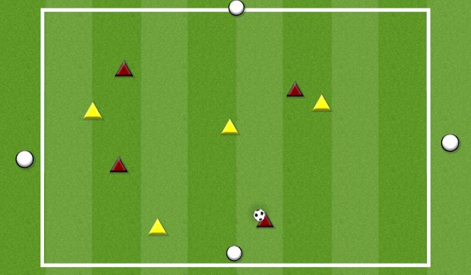 Football/Soccer Session Plan Drill (Colour): 4v4+4 NEUTRALS