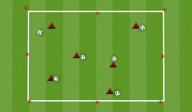 Football/Soccer Session Plan Drill (Colour): GRID DRIBBLE