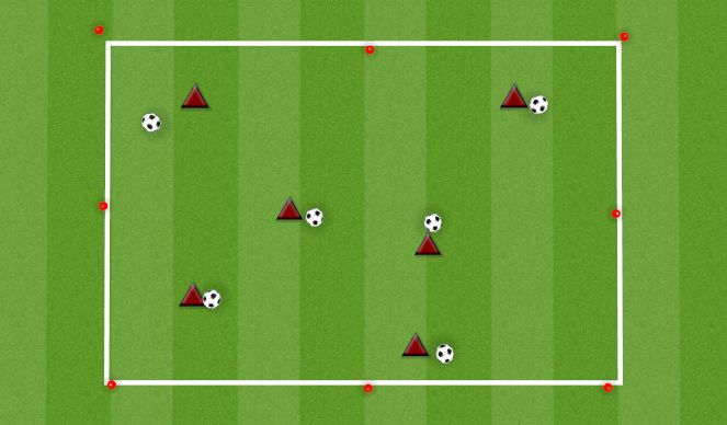 Football/Soccer Session Plan Drill (Colour): GRID DRIBBLE