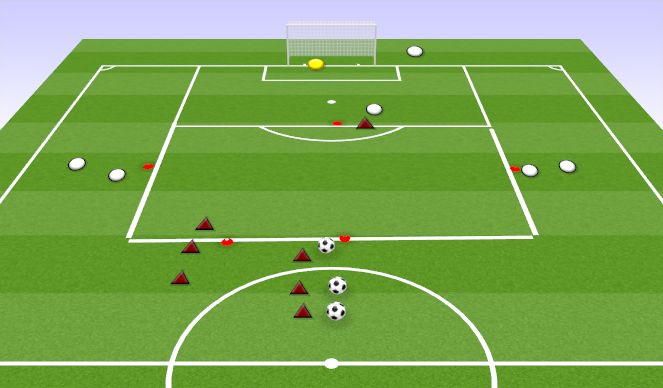 Football/Soccer Session Plan Drill (Colour): 3V3 COMBINATION PLAY