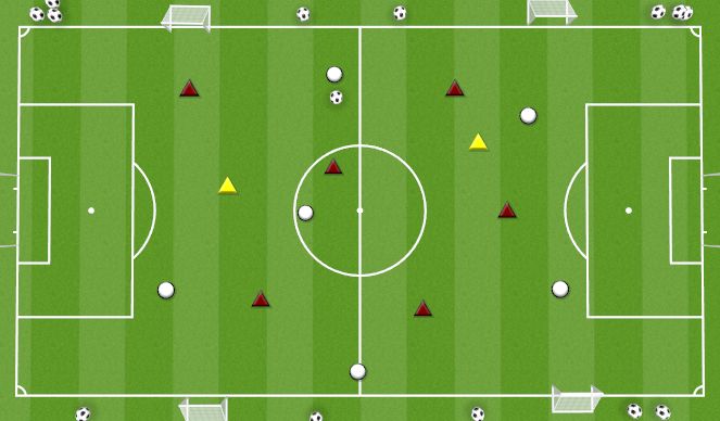 Football/Soccer Session Plan Drill (Colour): 3 GAMES IN ONE