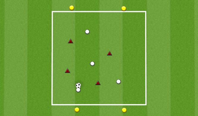 Football/Soccer Session Plan Drill (Colour): TWO TARGETS