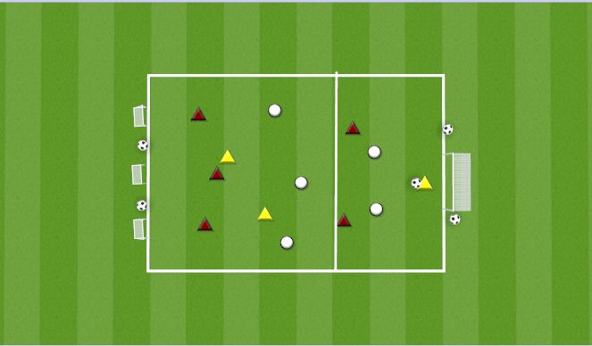 Football/Soccer Session Plan Drill (Colour): 5V5+2