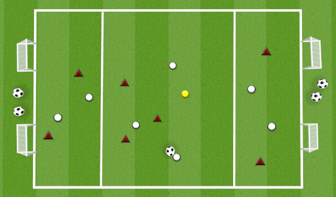 Football/Soccer Session Plan Drill (Colour): MOVEMENT TO RECEIVE