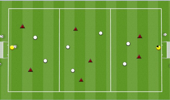 Football/Soccer Session Plan Drill (Colour): PLAYING THRU LINES