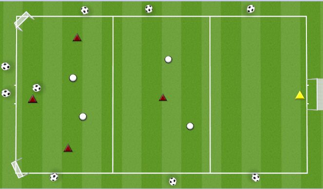 Football/Soccer Session Plan Drill (Colour): THIRD MAN RUNS AND HOLD UP PLAY