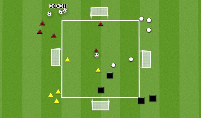 Football/Soccer Session Plan Drill (Colour): SCORE AND WIN A  TEAMMATE