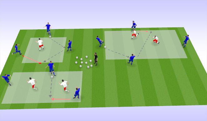 Football/Soccer Session Plan Drill (Colour): Rondos