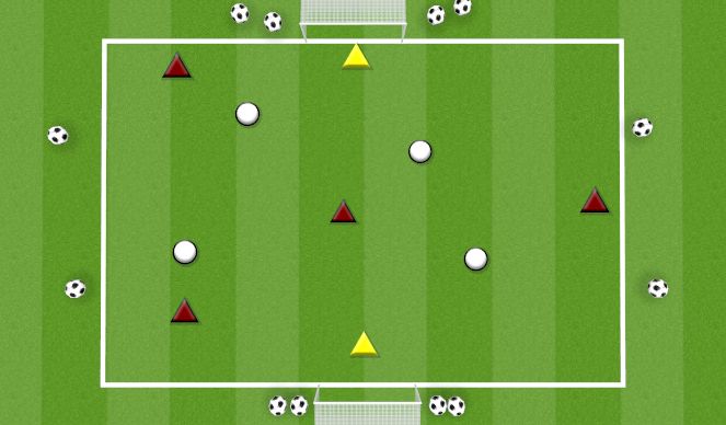 Football/Soccer Session Plan Drill (Colour): 5 PASSES AND SCORE