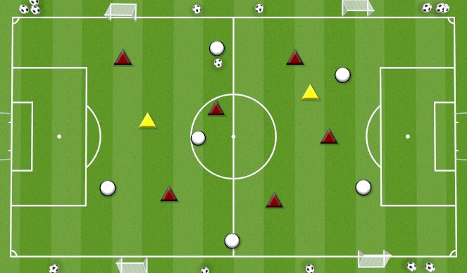 Football/Soccer Session Plan Drill (Colour): 3 GAMES IN ONE