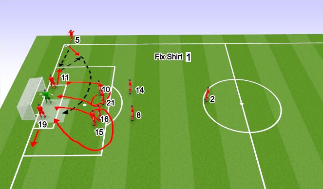 Football/Soccer Session Plan Drill (Colour): Ball for Feli Short Corner