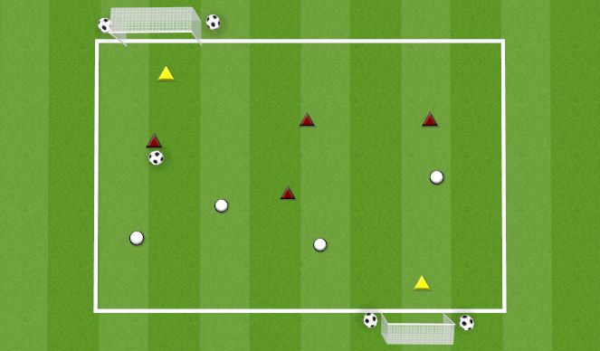 Football/Soccer Session Plan Drill (Colour): CROSSING OFFSET GOALS