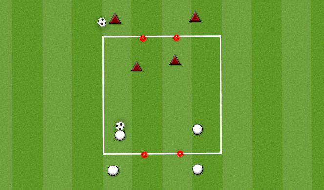 Football/Soccer Session Plan Drill (Colour): 2V2 DEFENDING