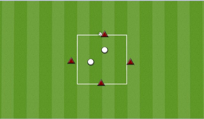 Football/Soccer Session Plan Drill (Colour): 4V2 WIN THREE