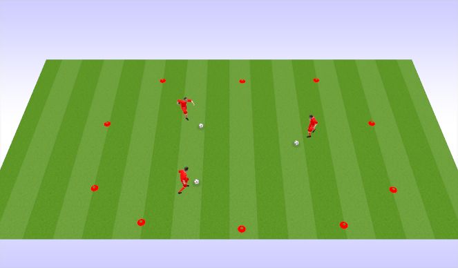 Football/Soccer Session Plan Drill (Colour): Warm Up - Individual Ball Mastery